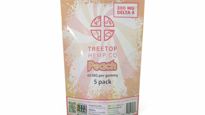 Treetop Hemp Co. Delta-8 THC Peach Gummies Product Review
